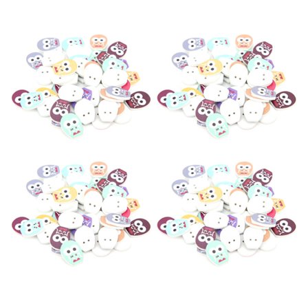 200 stk. træknapper, 4 pakker natugle to huller dyre spænder DIY håndlavet tøjdekoration