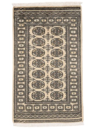 Hand Knotted Pakistan Bokhara 2Ply Rug 78X129 Wool Brown/Black Small