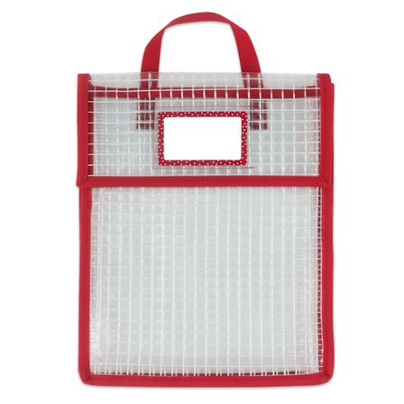 Transparenta studentböcker påsar med namnkort stor kapacitet filväska för böcker pennor räkningar