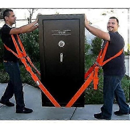 Løfte- og flyttestropper designet for gjenstander, tunge gjenstander uten ryggsmerter, stropper og seler (2-personers skulderløft- og flyttesystem)