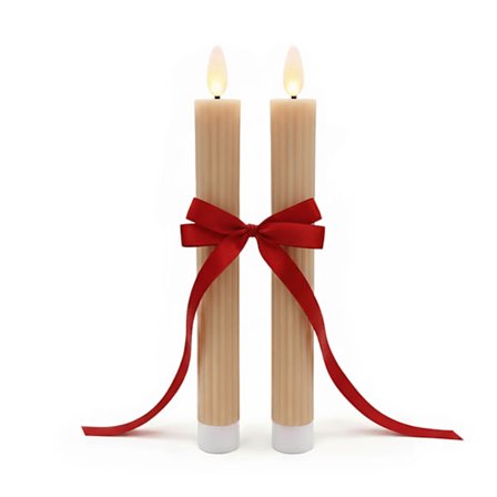 LED-kynttilät, aitoa vahaa, 2 kpl:n setti, ajastintoiminto