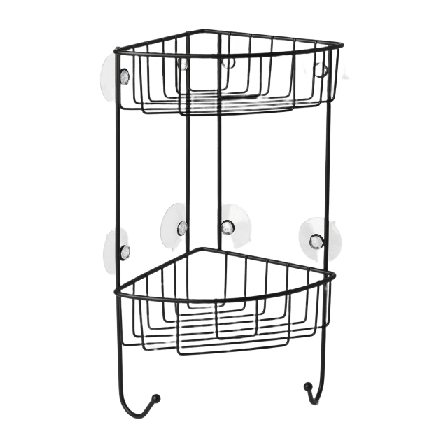 Åhléns Home Badrumshylla hörn KROKSJÖN Badrumstillbehör Svart ONESIZE