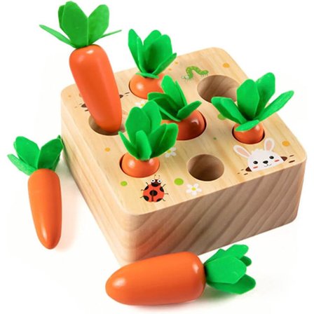 Velegnet til børn fra 1 år og opefter. Trælegetøj - velegnet til både drenge og piger - pædagogisk legetøj til børn.