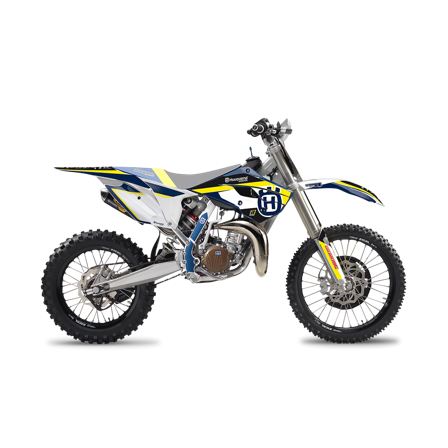 Kit de Adhesivos Blackbird Dream 4 Blanco-Amarillo-Azul - KTM 250 EXC-F 2008-2011