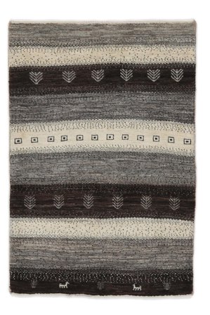 81X119 Koberec Gabbeh Perské Fine Moderní Černá/Hnědá (Vlna, Persie/Írán) Carpetvista