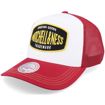 Mitchell & Ness - Red trucker Czapka Z Daszkiem - Sporting White/Maroon Trucker @ Hatstore