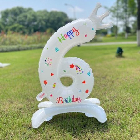 2st Krona Stående Digital Ballong NUMMER-6 NUMMER-6