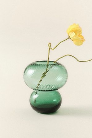 Jotex - Glazen Vaas - Hoogte 19,5 Cm Groen Groen - BUBBLAN - Koop Vazen bij Jotex