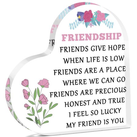 Vänskapsgåvor Akrylplakett Tackgåvor till Bästa Vänner Syster Kollega Arbetskamrat Födelsedag Avskedspresent Inspirerande Vänskapsminne