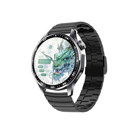 Älykello, jossa EKG, sykemittari, verenpainemittari ja askelmittari Black Bamboo Edition strap