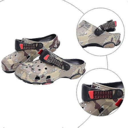 Unisex Classic All Terrain Camo Træsko Justerbar Rem Slip-On Sandaler