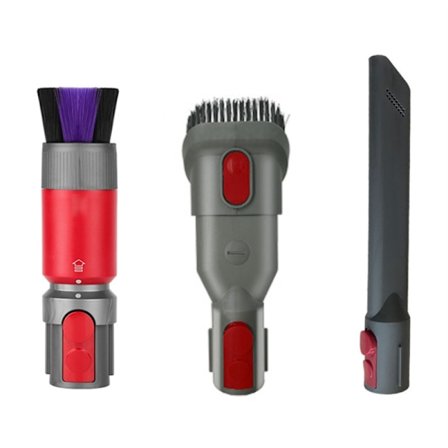 För Dyson V7 V8 V10 V11 V12 V15 Dammsugare Spårlös Dammtorkning Mjuk Borste+2 I 1 Borste+Platt Sugmunstycke Set