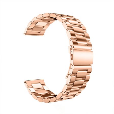 Gullfarget 20mm rustfritt stål klokkestropp kompatibel med Sams