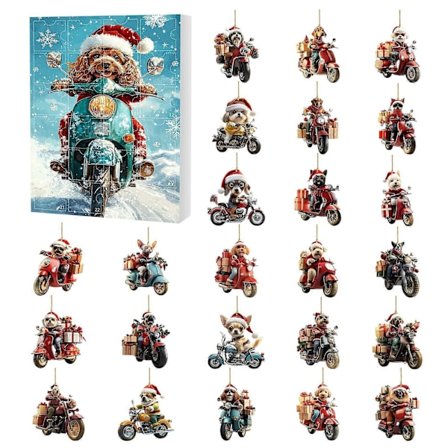 Perfekt Jul Husdjur Hund Cykling Adventskalender Blind Box Julgransdekoration Juldekorationer