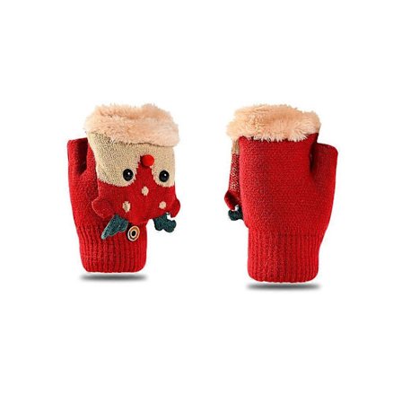 Julstrikkede handsker Vintercykling Tegneserievanter Tilbehør 1 par