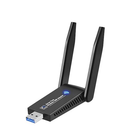 Kraftfull Dual Band USB 3.0 WiFi-dongel, 2,4G / 5,8GHz, WiFi-adapter för PC/Laptop/Tablet, Kompatibel med Windows 11/10/8/7/Vista/XP, Mac OS X
