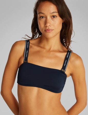 Calvin Klein Removable Straps Bandeau - Rp - Navy - XS
