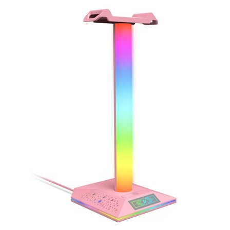 RGB Hörlursställ för Gaming - med USB-laddning & 3,5 mm Audio | Organisera din Spelsetup