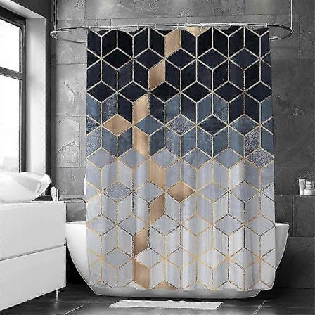 Modern Vattentätt Duschdraperi för Badrum