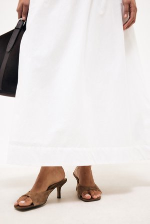 Premium Selection - Mules i semsket skinn - Skinnsko - Brun - EU 39