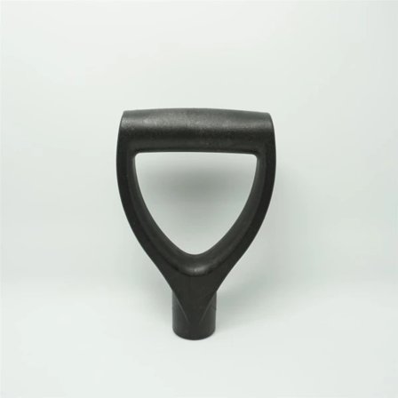 D-handtag i plast Snöskyffel trädgårdstillbehör svart 2 st