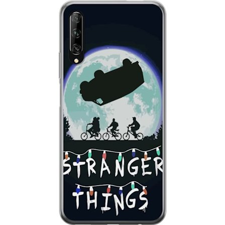 Kompatibelt Mobildeksel til Huawei P smart Pro 2019 Stranger Things plakat med syklende barn og svevende bil mot fullmånen ikonisk scene inspirert av