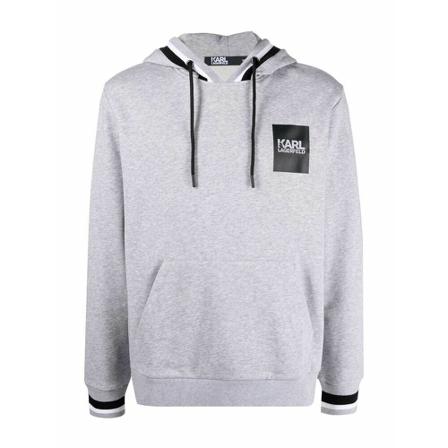 Karl Lagerfeld, Sweat Hoody Grijs, Heren, Maat:M