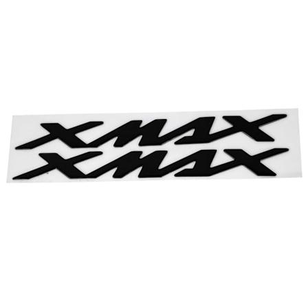Par af motorcykel emblem klistermærker 3-dimensionelle klistermærker til XMAX 125 250 400 (sort)