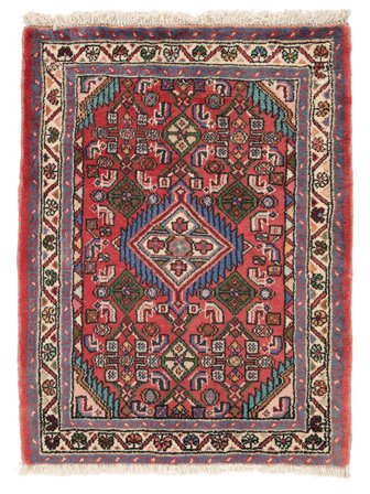Noué À La Main Hamadan Tapis 65X85 Persan De Laine Rouge Foncé/Noir Petit