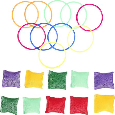 10 sæt sækkesækkelegetøj til børn, bønneposelegetøj Praktisk kastelegetøj til børn med ring -HG