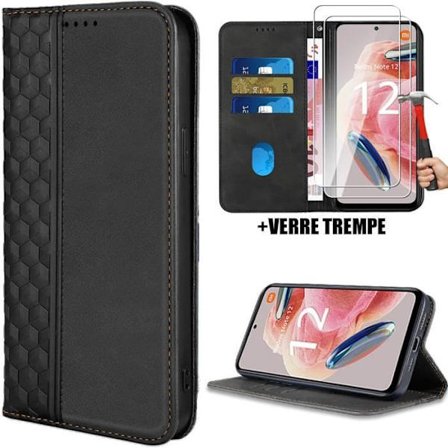 Skydd för Xiaomi Redmi Note 12 4G - Xiaomi - Syntetiskt läder - Stöttålig - Elegant - Mosaik