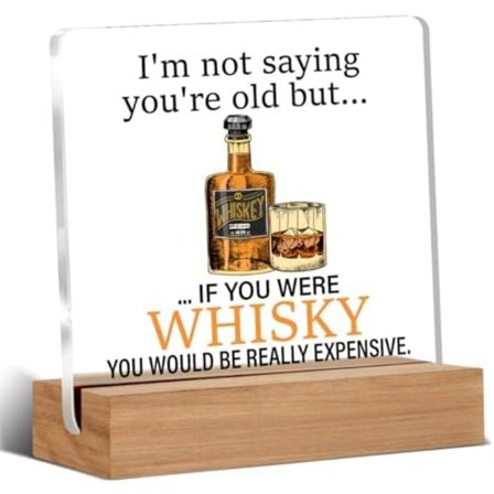 Födelsedagspresenter till make, män, pojkvän, roliga presenter till vän, kollega, chef, ledare, unik födelsedagspresent och dekorationer, akrylskylt 