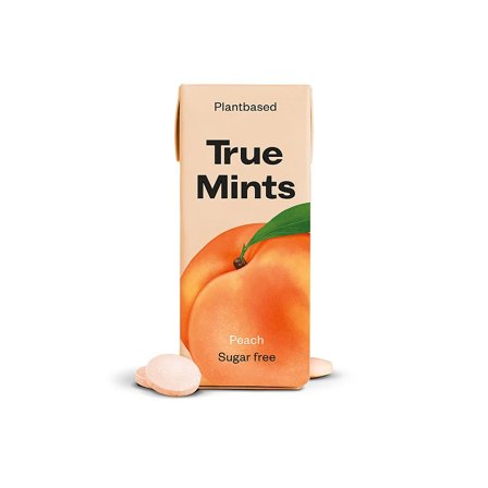 True Gum True Mints Peach Fersken, Helse & Madvarer, Snacks, Tyggegummi