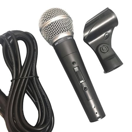 Shure SM58 Dynamisk Vokal Mikrofon Ledningsmikrofon med Strømbryter med Kabel Helt Ny