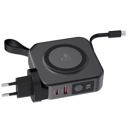 MagSafe 10000mAh trådlös magnetisk powerbank med 20W rese-laddningsfunktion svart