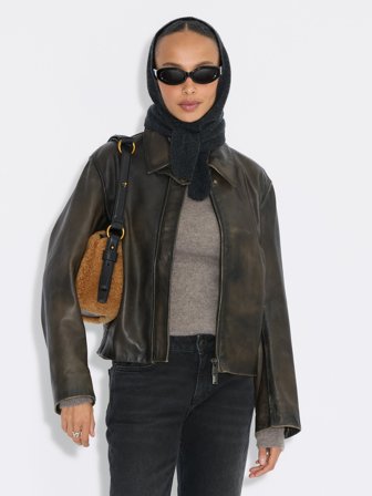 Holzweiler Cashmere Balaclava Scarf - Dk. Grey - Unisex - One size