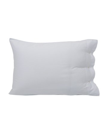 Lexington Hotel striped pillowcase in white/blue lyocell