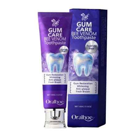 1-3X Biegift Tannkrem for Gjenoppretting av Tannkjøtt, Lilla Tannblekingskrem for Sensitive Tenner, Anti-plakk - Frisk Pust - 100g