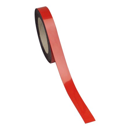 Magnetic easy wipe racking strip, 70 mm x 10 m, white