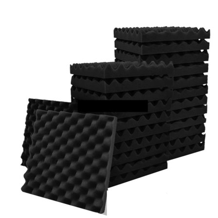 Akustisk skum 24 stykker akustisk svamp lydisolering lydabsorberende lydtette skumplater takakustikk