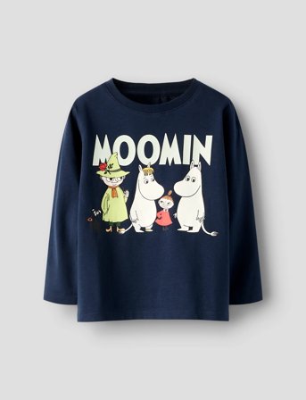 name it Nmnslov Moomin Ls Top Vde - Navy - 116