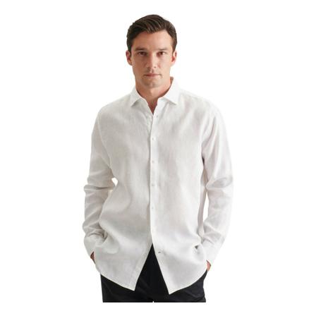 Seidensticker Linen shirt Regular , Wit , Heren , Maat: 3XL