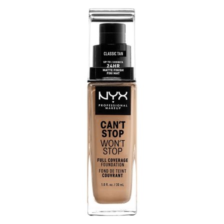 Nyx Professional MakeUp Can't Stop Won't Stop Full Coverage Foundation classic tan - Fondotinta liquido
