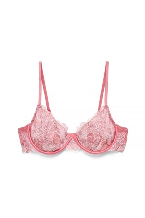 NA-KD Bügel-BH mit Blumenstickerei und Sling - BHs - Rosa - EU 80C