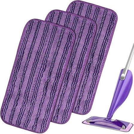 3 st Återanvändbara trasor för Swiffer WetJet Wood Mikrofibermoppar Ersättningstrasor för VOILET MOP