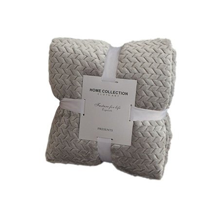 Pure-Color Wheat Ear Pattern Plyschfilt Vikbar Håll Varm Mysig filt För Bäddsoffa