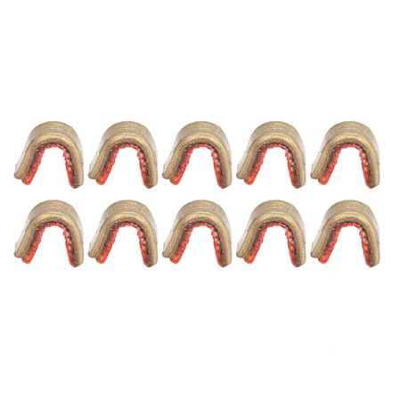 10 stk. buestrengnock i messing, spenneklips for jaktbuestrengtilbehør