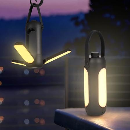 LED-leirintälyhty 10000 mAh, monitoiminen leirintävalo, ladattava muotoiltava leirintälyhty, 800 lumenia, 3 valaistustilaa, teltoille, kaloille