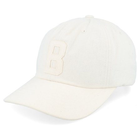 Brixton - White unconstructed Czapka Z Daszkiem - Big B Mp Cap Egret White Canvas Dad Cap @ Hatstore