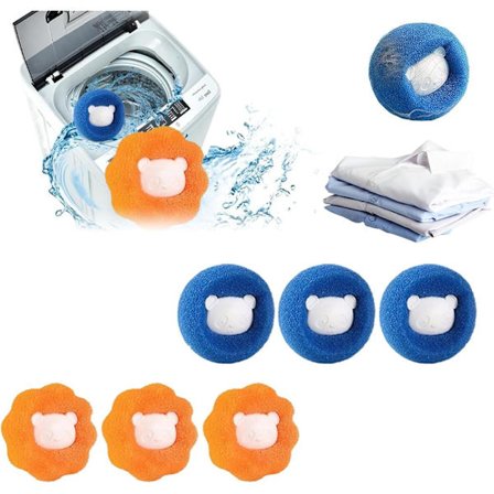 Vaskemaskin lo fjerner, gjenbrukbare lo baller, forhindrer floker, også egnet for å fjerne dyrehår og forhindre floker, 9-delt sett